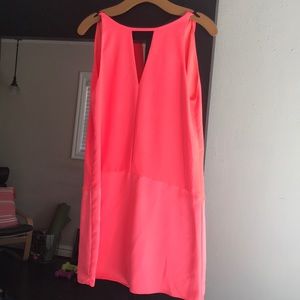 Hot Pink Paneled Parker Dress